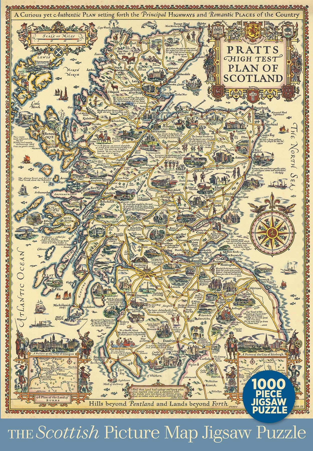 The Scottish Picture Map 1000 Piece Jigsaw Puzzle