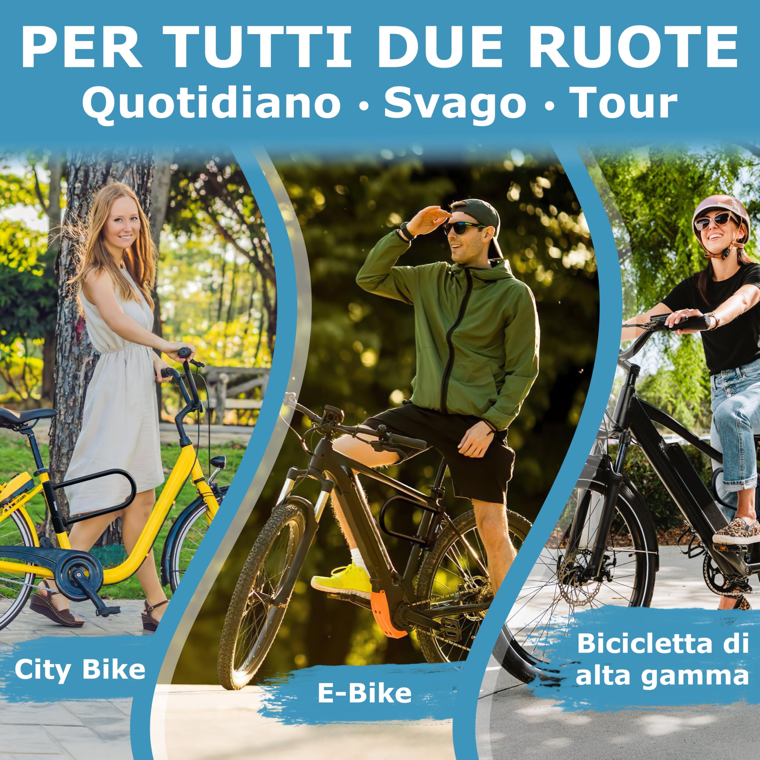 WIDDER Antifurto ad arco bici estremamente sicuro [Acciaio cromato Livello di sicurezza 15] Arco massiccio 18 mm, Lucchetto 64 cm circonferenza con Supporto & 3 chiavi, Antifurto e‑Bike & e‑Scooter