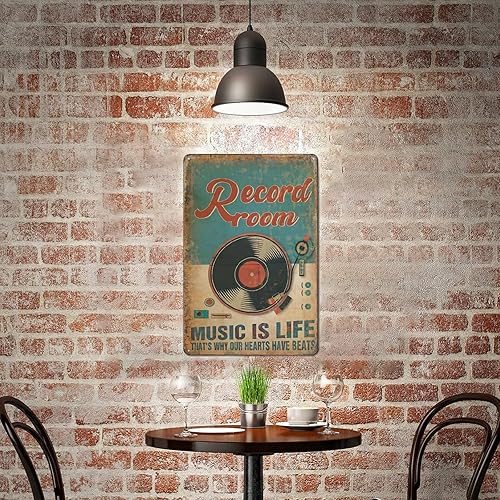 Miniatura 6 de Póster de música vintage, póster de arte en lienzo de música y arte de pared, divertido cartel de metal para cocina, jardín, baño, granja, hogar,