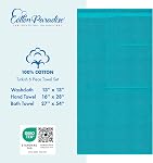 Cotton Paradise Les Meilleurs Prix, ensemble de serviettes 6 pièces, 100 % coton turc doux et absorbant pour salle de bain, 2 serviettes de bain, 2 serviettes à main, 2 gants de toilette, ensemble de serviettes aqua bleu