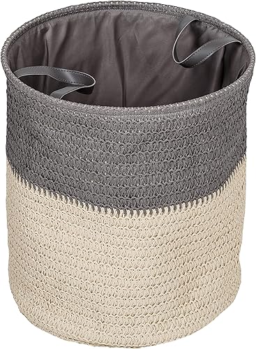 Miniatura 3 de Honey-Can-Do Juego de 3 cestas de lavandería flexibles con asas, grisnatural HMP-09574 natural, 30 libras