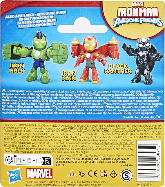 Marvel Iron Man and His Awesome Friends Iron Man Aksiyon Figürü | Aksesuar Dahil | 7,6 cm Süper Kahraman Oyuncağı | 3 Yaş ve Üzeri Çocuklar İçin
