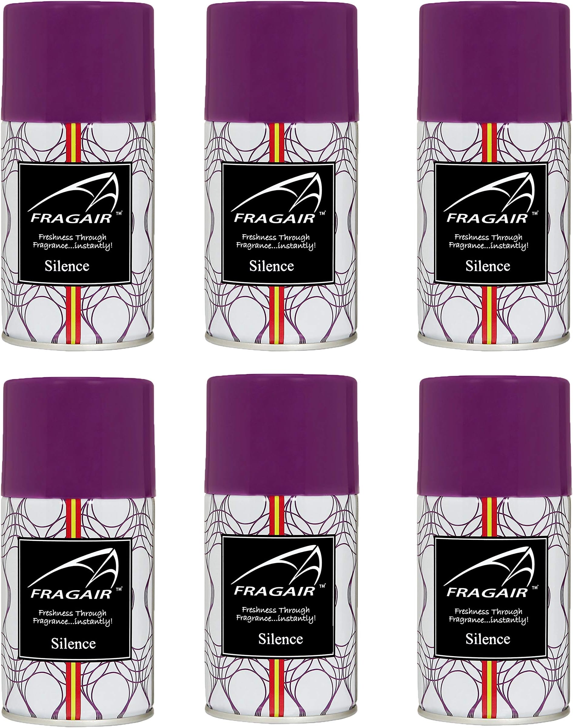 Fragair Air Freshener Refills for Automatic Dispensers Silence (250ml Each) - Pack of 6