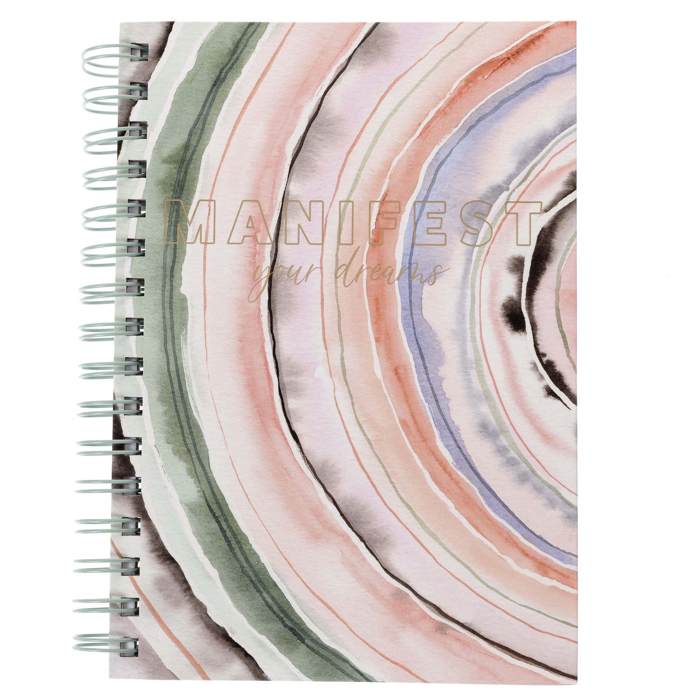 Graphique Hardbound Spiral Journal | Manifest Design | Premium Paper | Notebook | Diary | Lists | Record Month and Date | Great Gift | 160 Ruled Pages