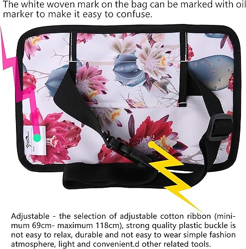 Miniatura 3 de Bolsa de botella de masaje - Funda para terapeuta para loción y aceite, color flor (9d3KD-Hua), Hua