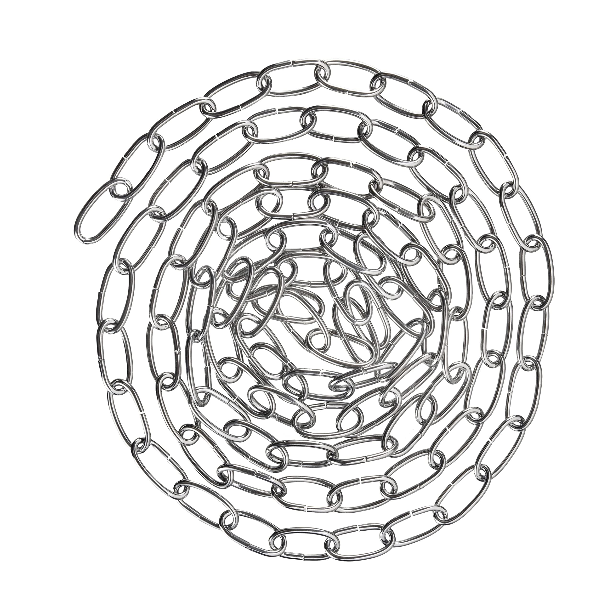 Aspen Creative 21106-71, Steel 10 Feet Heavy Duty Chain for Hanging Up Maximum Weight 50 Pounds-Lighting Fixture/Swag Light/Plant in Chrome. 9 Gauge.