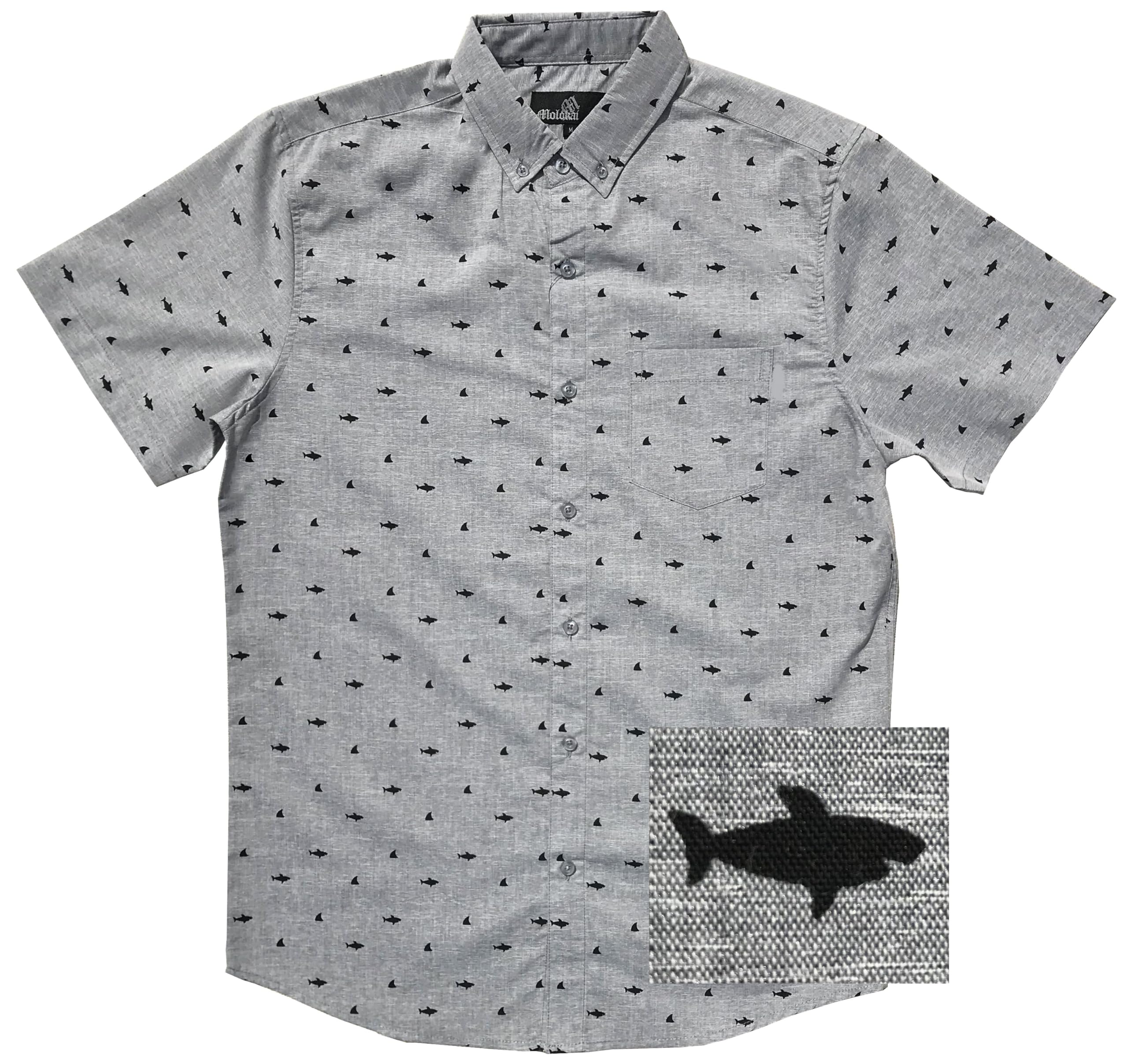 Molokai Surf Button Down Slim Fit Hawaiian Short Sleeve Shirts