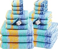 Vista 155 de SEMAXE Juego de 12 toallas de 100% algodón, 13 × 13 pulgadas, toallas suaves amarillas para la cara – súper absorbentes y de secado rápido, paño