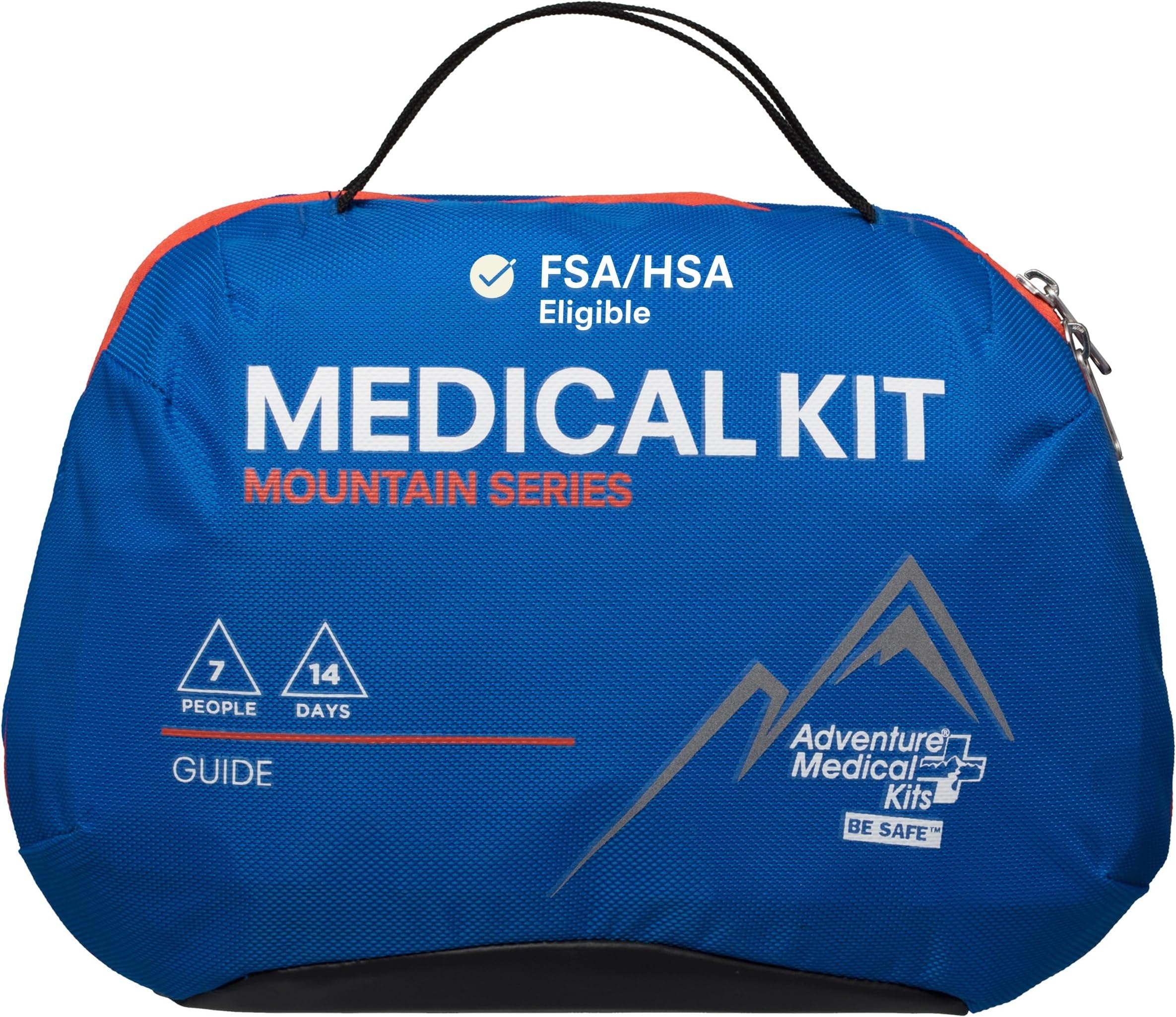 Mountain Series Guide Medical Kit, 163 Pieces | Includes Trauma Pad & Elastic Bandage for Severe Bleeding, Plus Wilderness First Aid Guide for 7 People