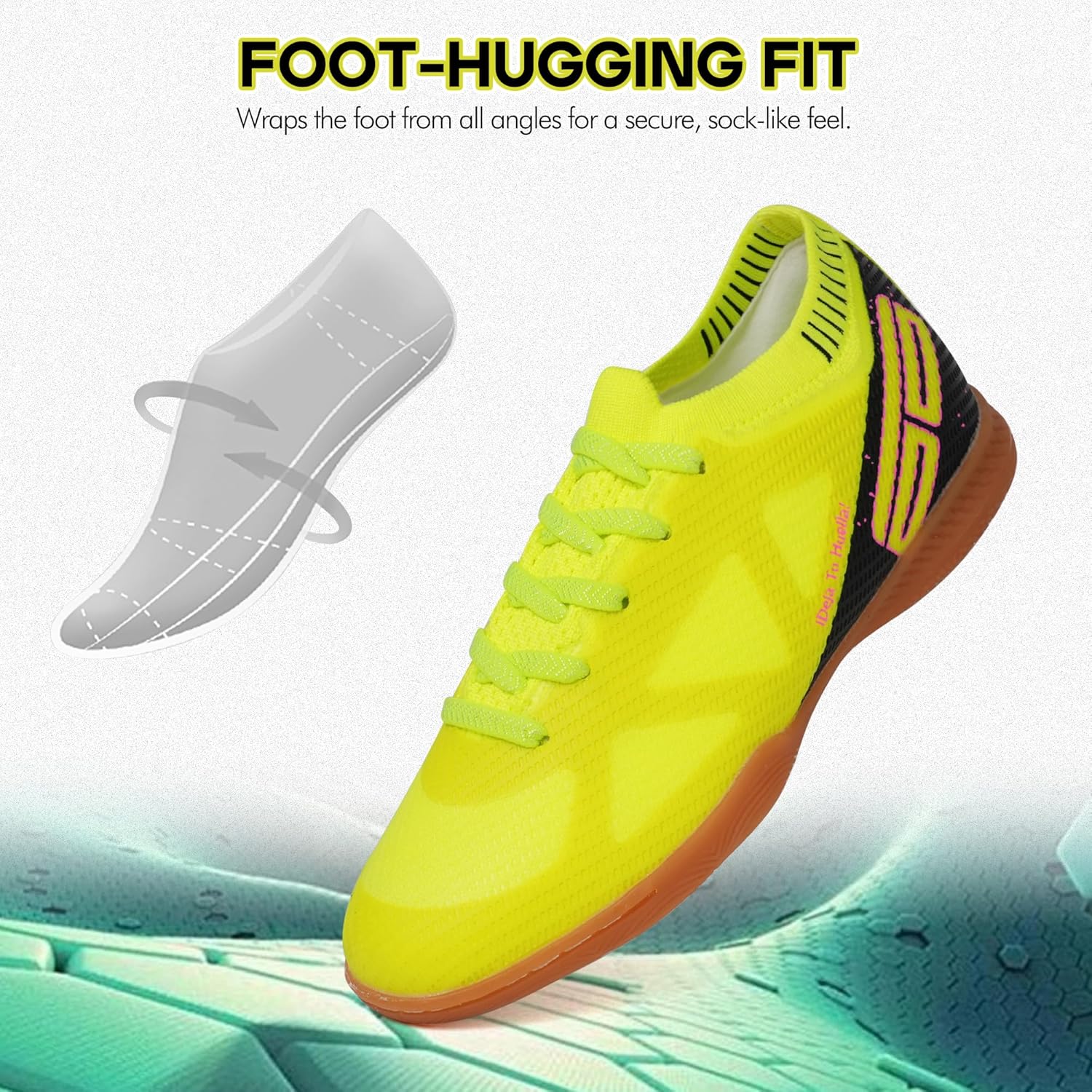 brooman Kids Futsal Indoor Soccer Shoes Boys Girls Soccer Sneakers with Soccer Socks - Image 7