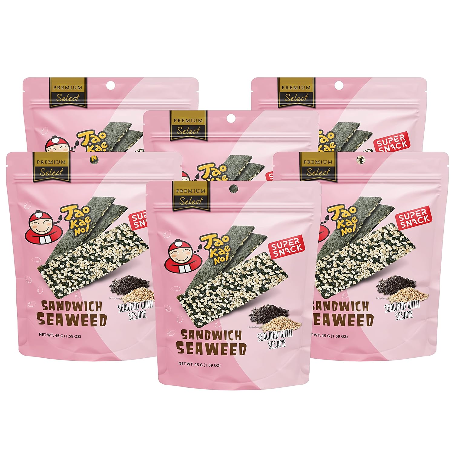 Crunchy Seaweed Snack Sheets by Tao Kae Noi, Sesame Seaweed