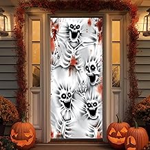 JOYIN 30&rdquo;x72&rdquo; Halloween Door Cover Decorations Indoor Creepy Skeleton, Haunted House Stickers Party Supplies Favors Garage Window Wall