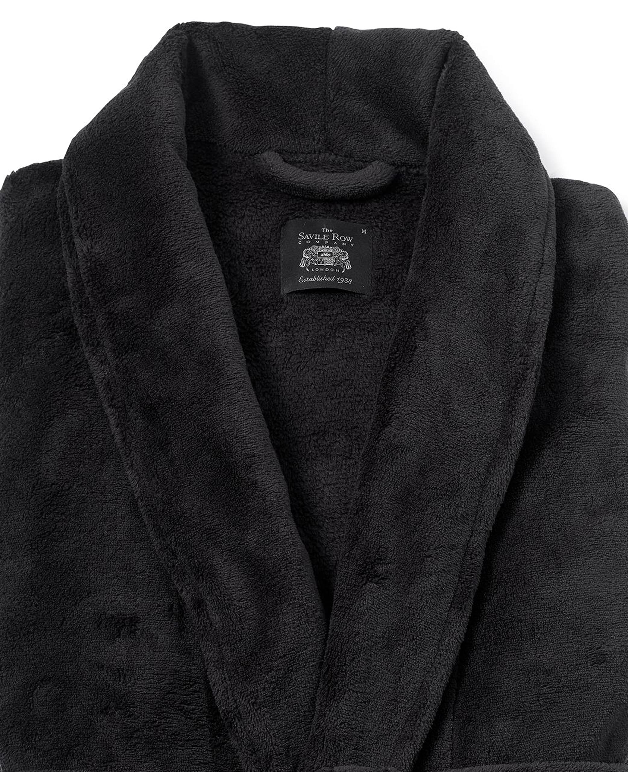 THE SAVILE ROW COMPANY LONDON Men's Lightweight Super Soft Warm Fleece Dressing Gown — view 2