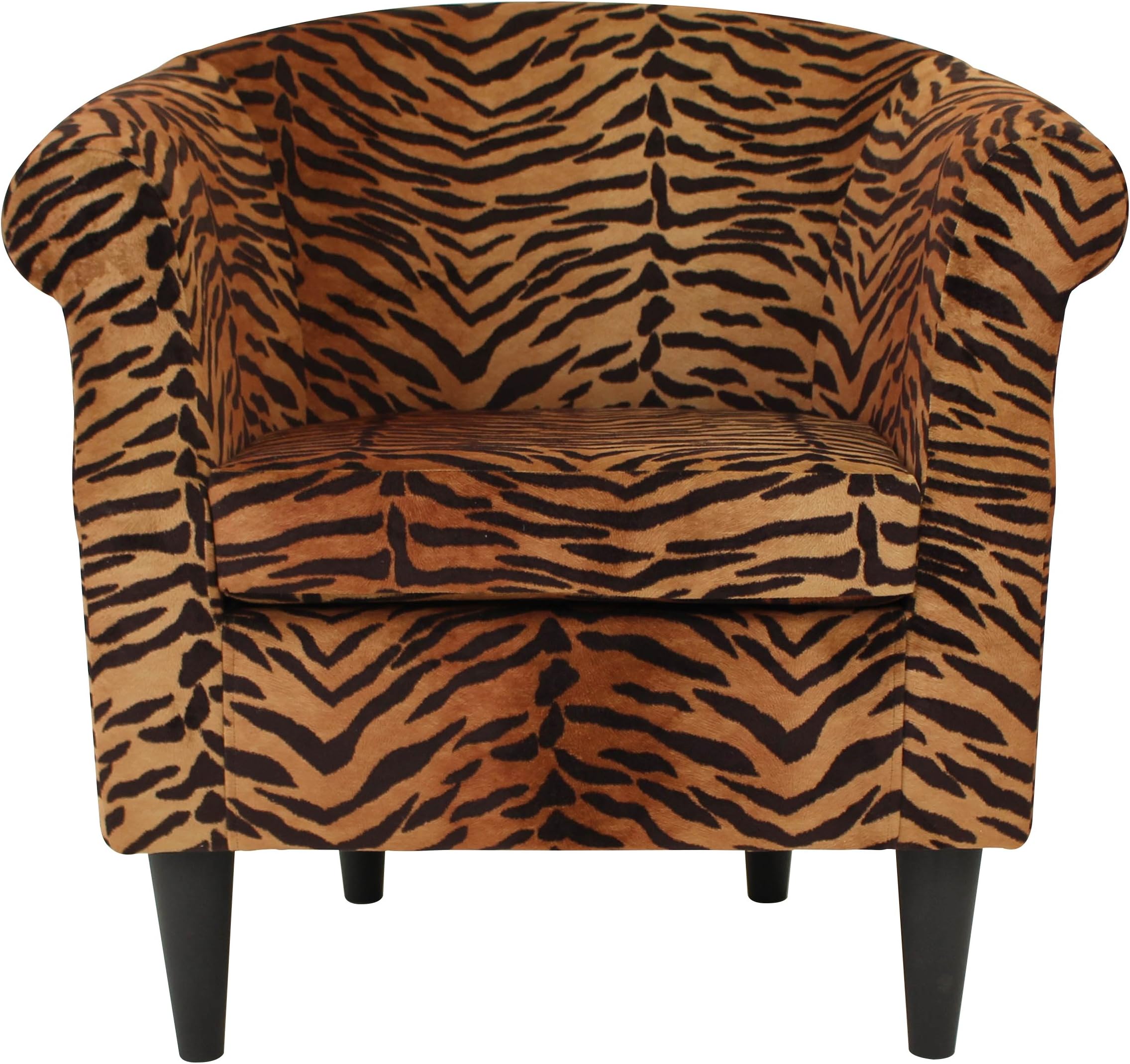 Parker Lane Safari Club Chair, Tiger Print