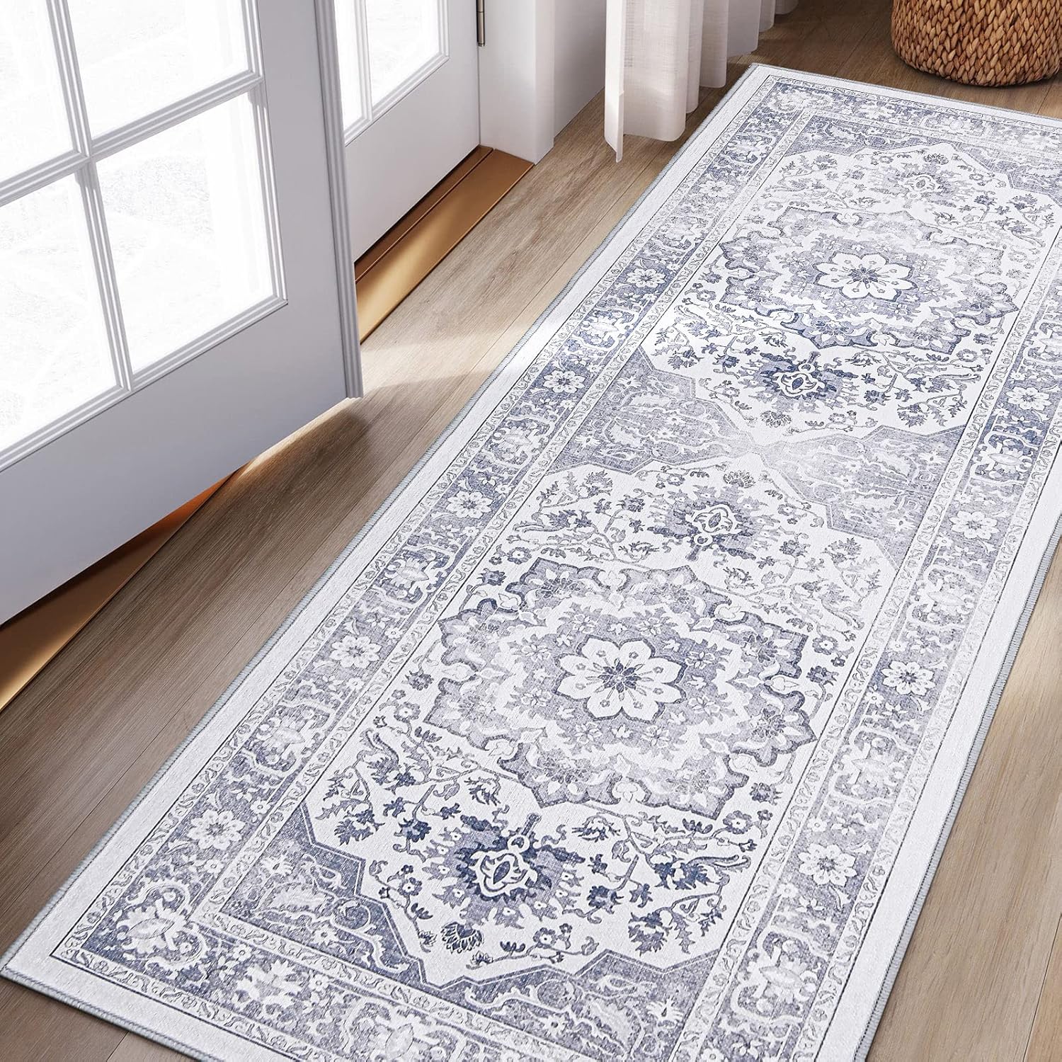 Topotdor Machine Washable Runner Rug 2x6 UltraThin Area Rugs with Non