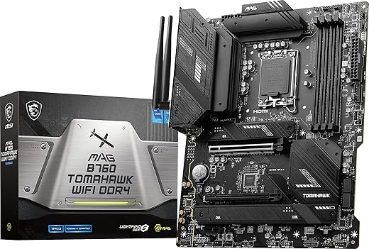 MSI MAG B760 Tomahawk WiFi DDR4 ATX Gaming Motherboard- Powerful Performance, Reliable Connectivity, Sleek Design, Supports Intel Core 12th & 13th…