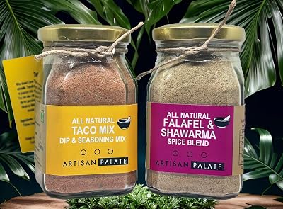 Artisan Palate Taco Mix & Falafel Spice Blend Mix Combo 100 grams each