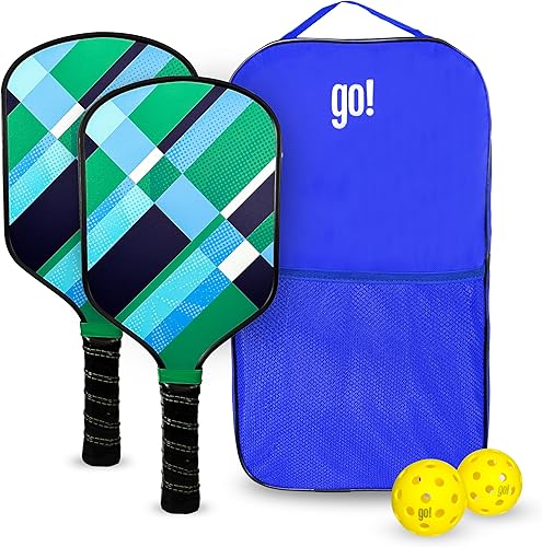 Miniatura 11 de Paleta de pickleball individual y juego – Palas ligeras aprobadas por USAPA, superficie de fibra de vidrio, núcleo de panal de abeja de 0.512 in,
