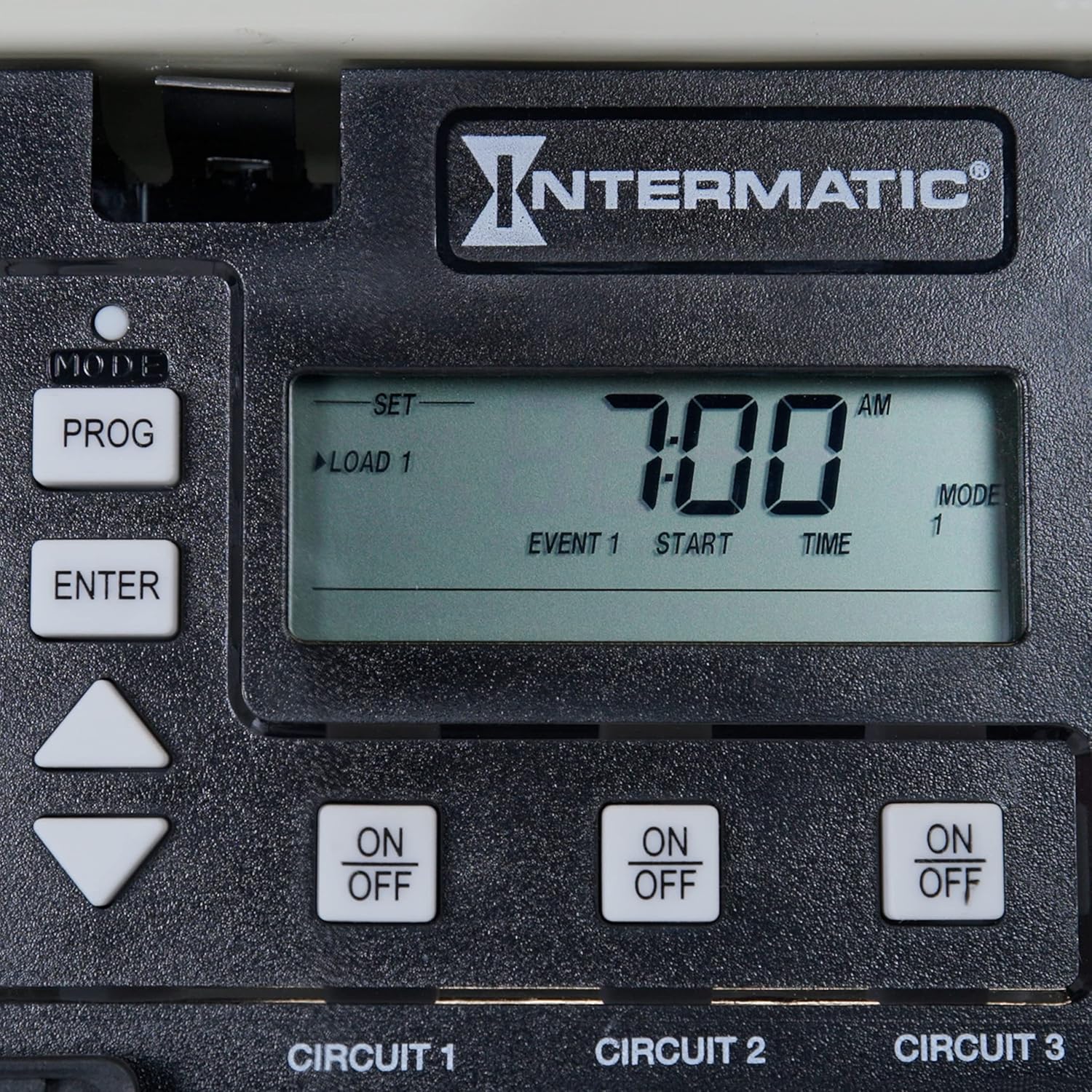Close-up of Intermatic PE153 wiring terminals