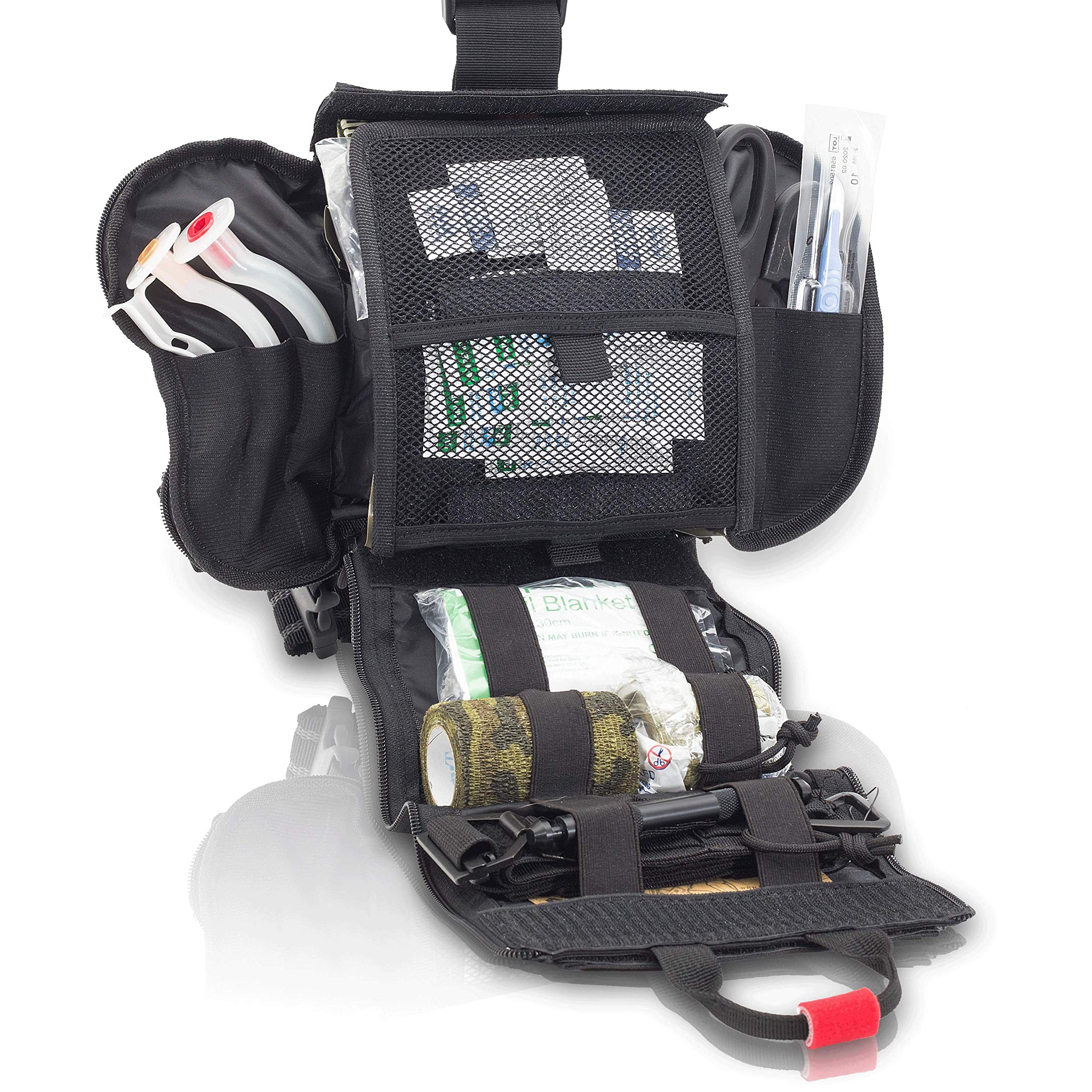 Elite Bags, Quickaid'S Botiquín Paramédico Pernera Molle, Poliamida Negro