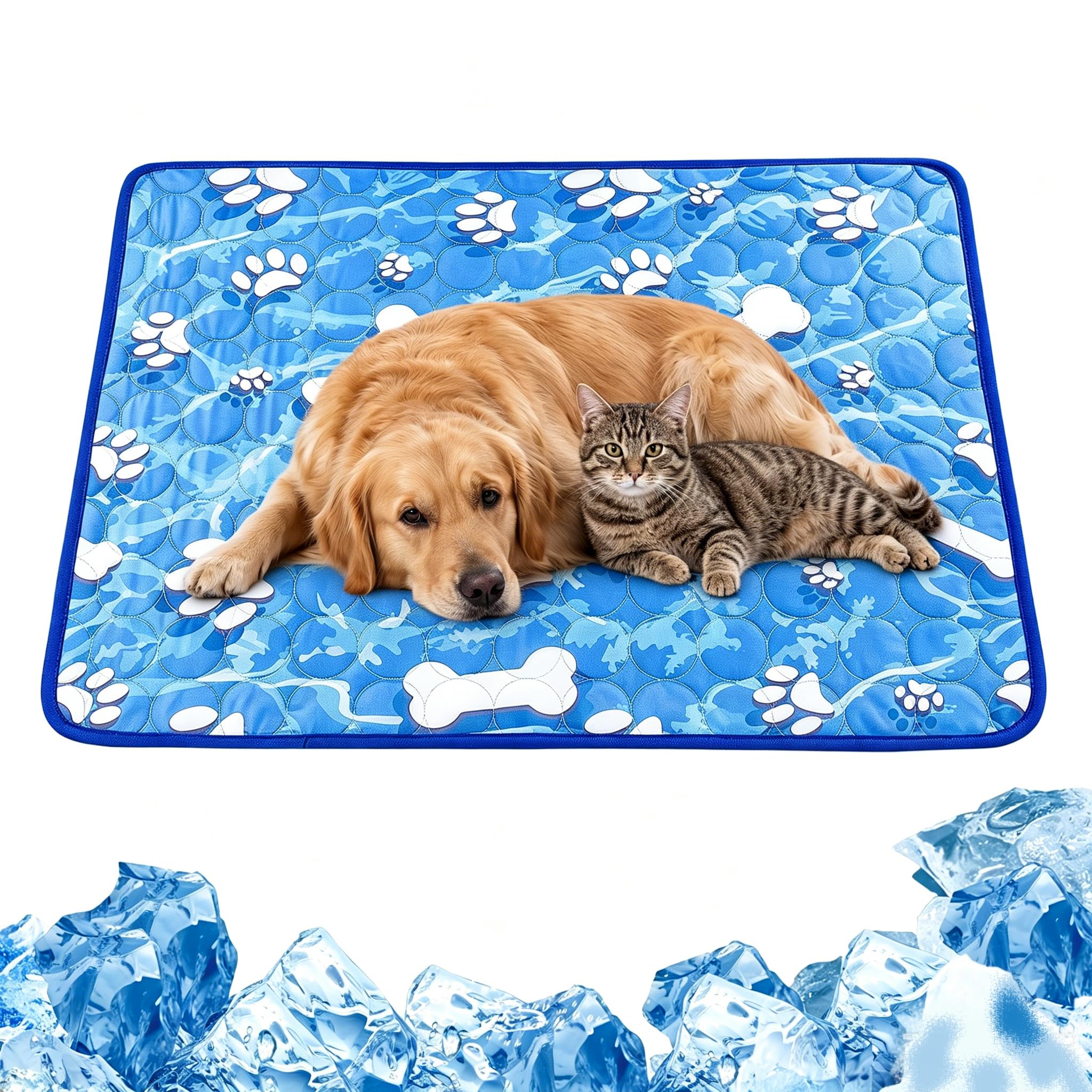 OEHUG Self Cooling Gel Pet Dog Cat Cool Mat Pad Bed (L)