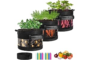 7 Gallon Visible Potato Grow Bags, 3-Pack: Grow Potatoes Anywhere, Anytime