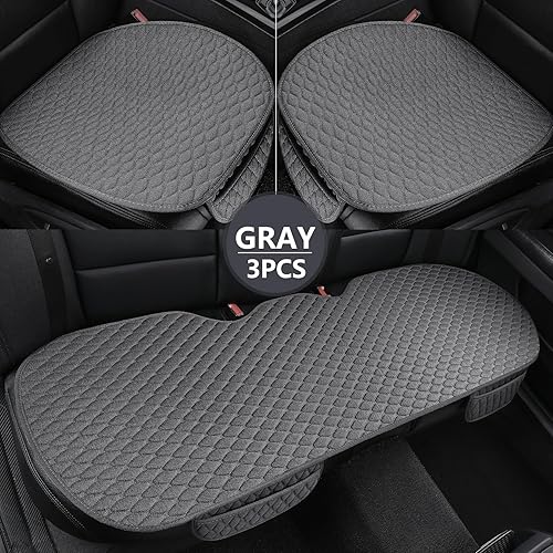 Miniatura 5 de Fundas de asiento de automóvil, supertranspirables, cálidas en invierno y frescas en verano, antideslizantes, bolsas de almacenamiento, fundas de