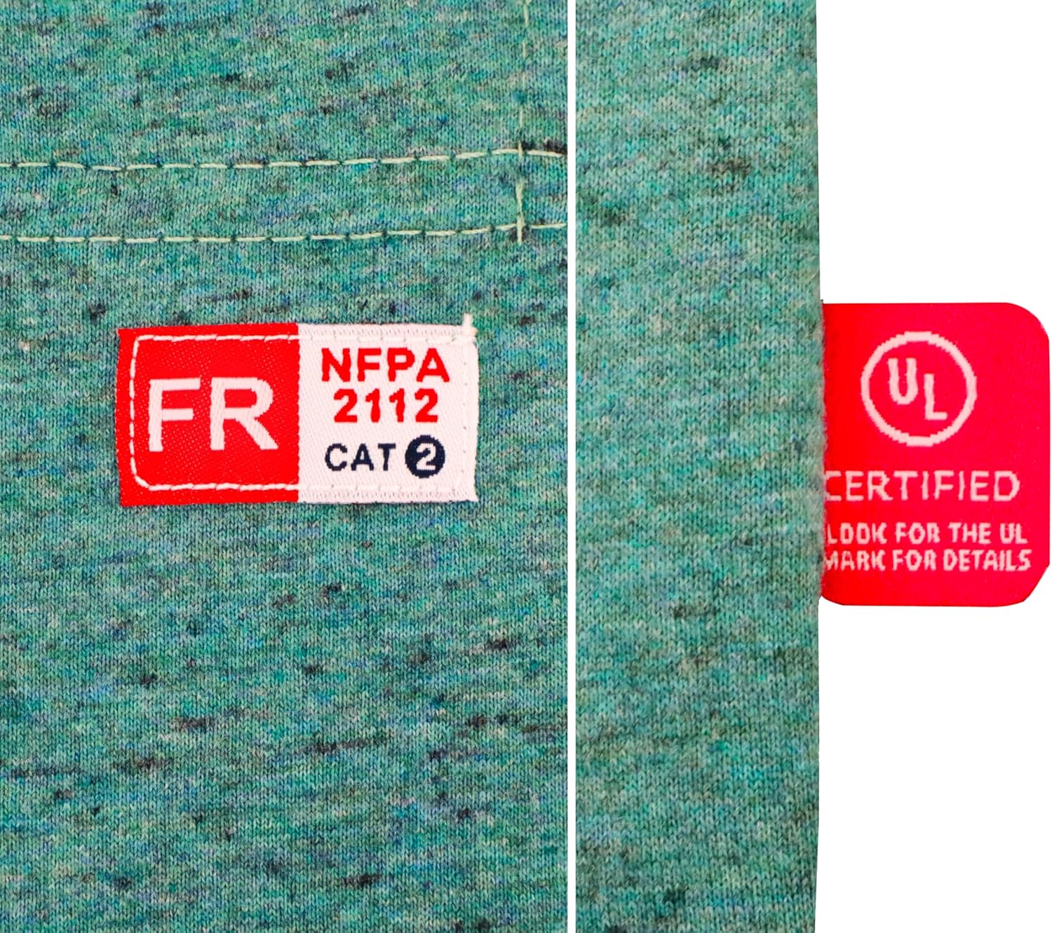 TICOMELA FR Shirts for Men Heather Series 6oz Flame Resistant T Shirt NFPA2112 CAT2 Fire Retardant Henley Shirts - Image 6