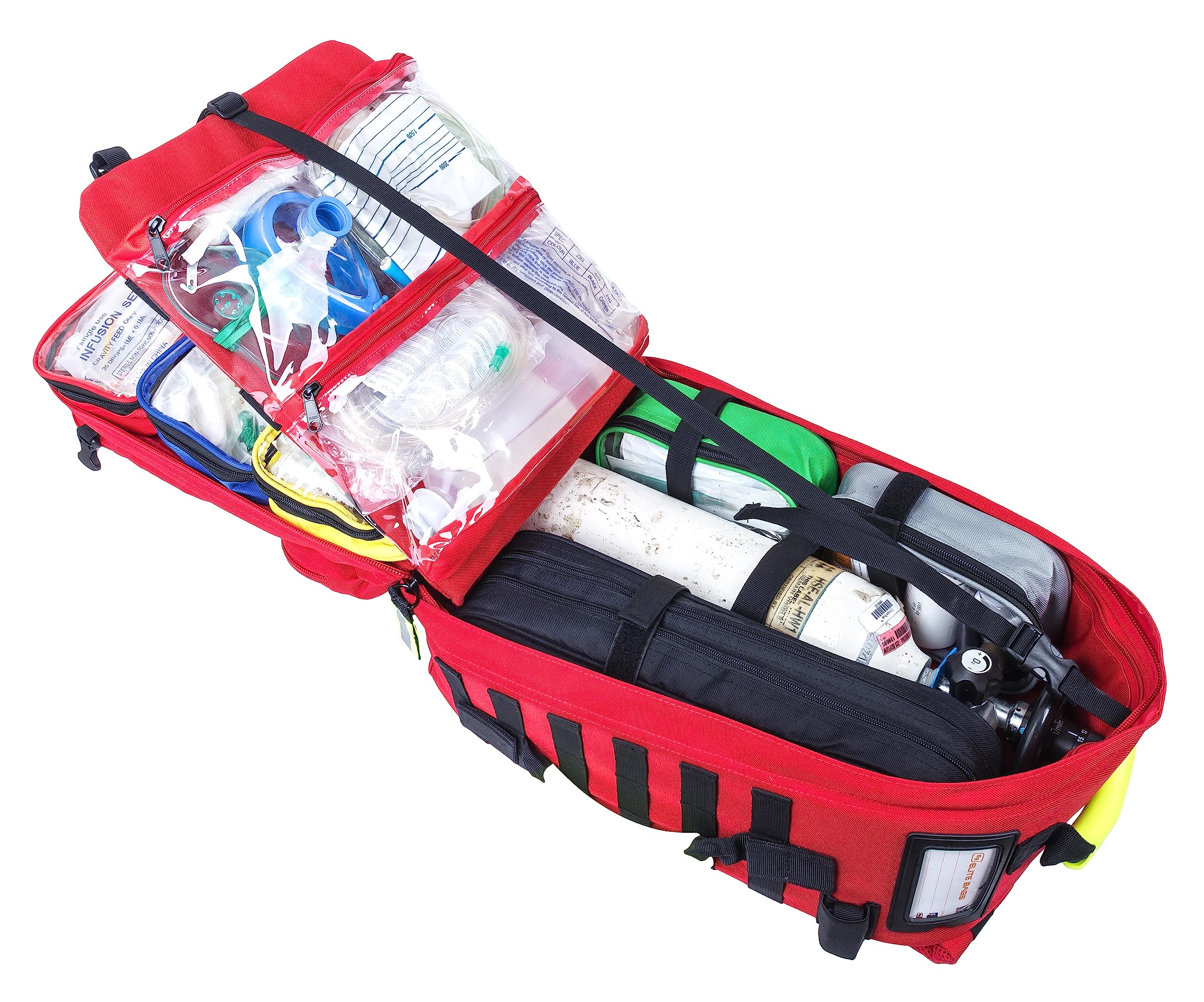 EB PARAMED'S Notfallrucksack | Erste Hilfe | professionelle Notfallversorgung | individuell erweiterbar | Modultaschen | Ampullarium | atmungsaktive Rückenpolsterung…