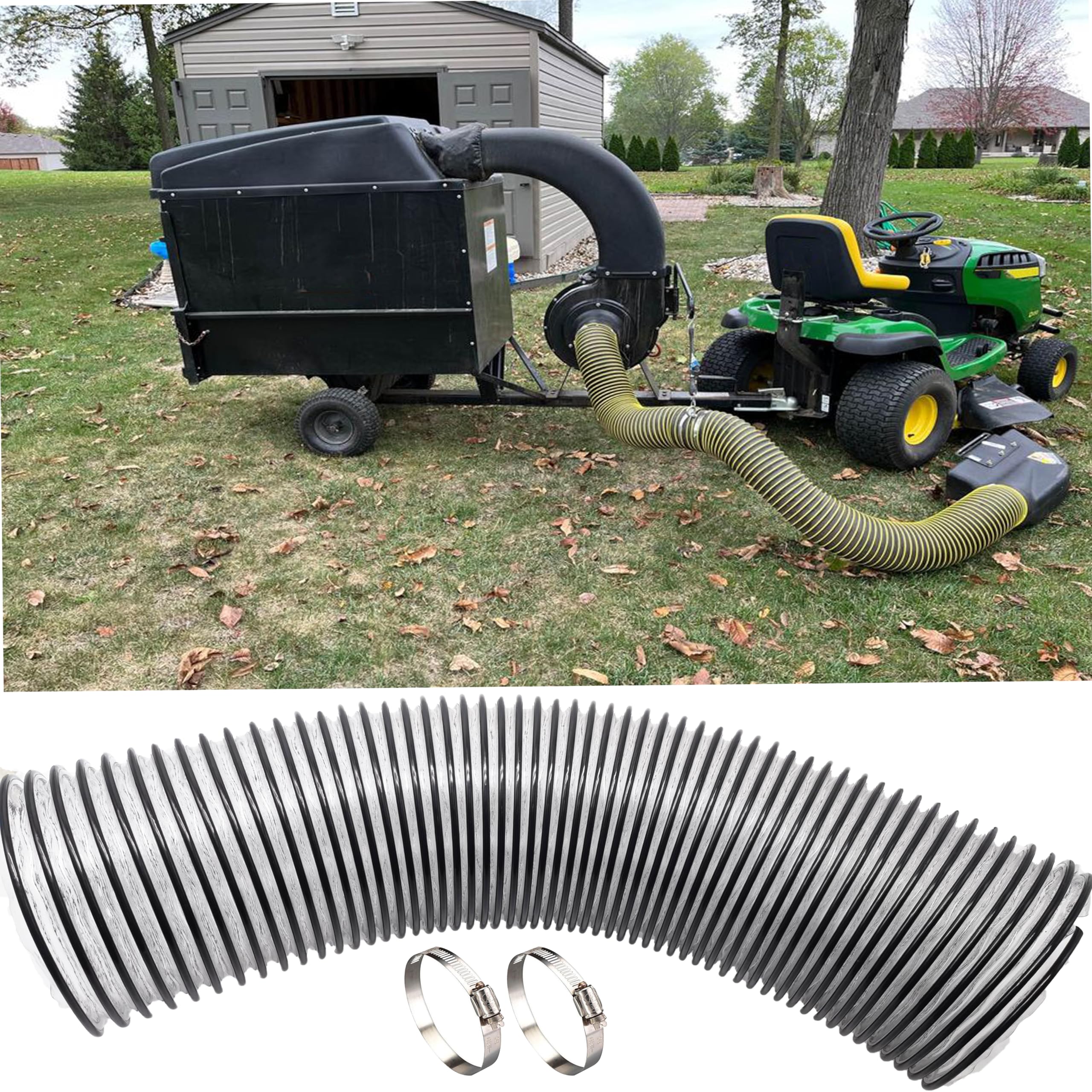 Leaf Vacuum Hose Inch 6' Lawn Leaf Blower Vac Vacuum Grass