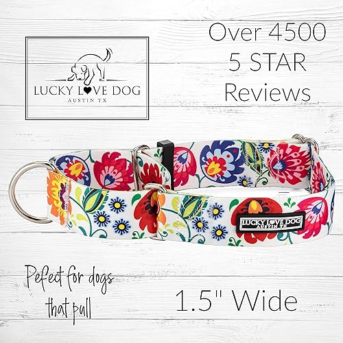 Miniatura 7 de Lucky Love Dog Collar ancho  Collar perfecto para perros con cabezas y cuellos más grandes  Collar ancho de invierno para perros grandes  azul