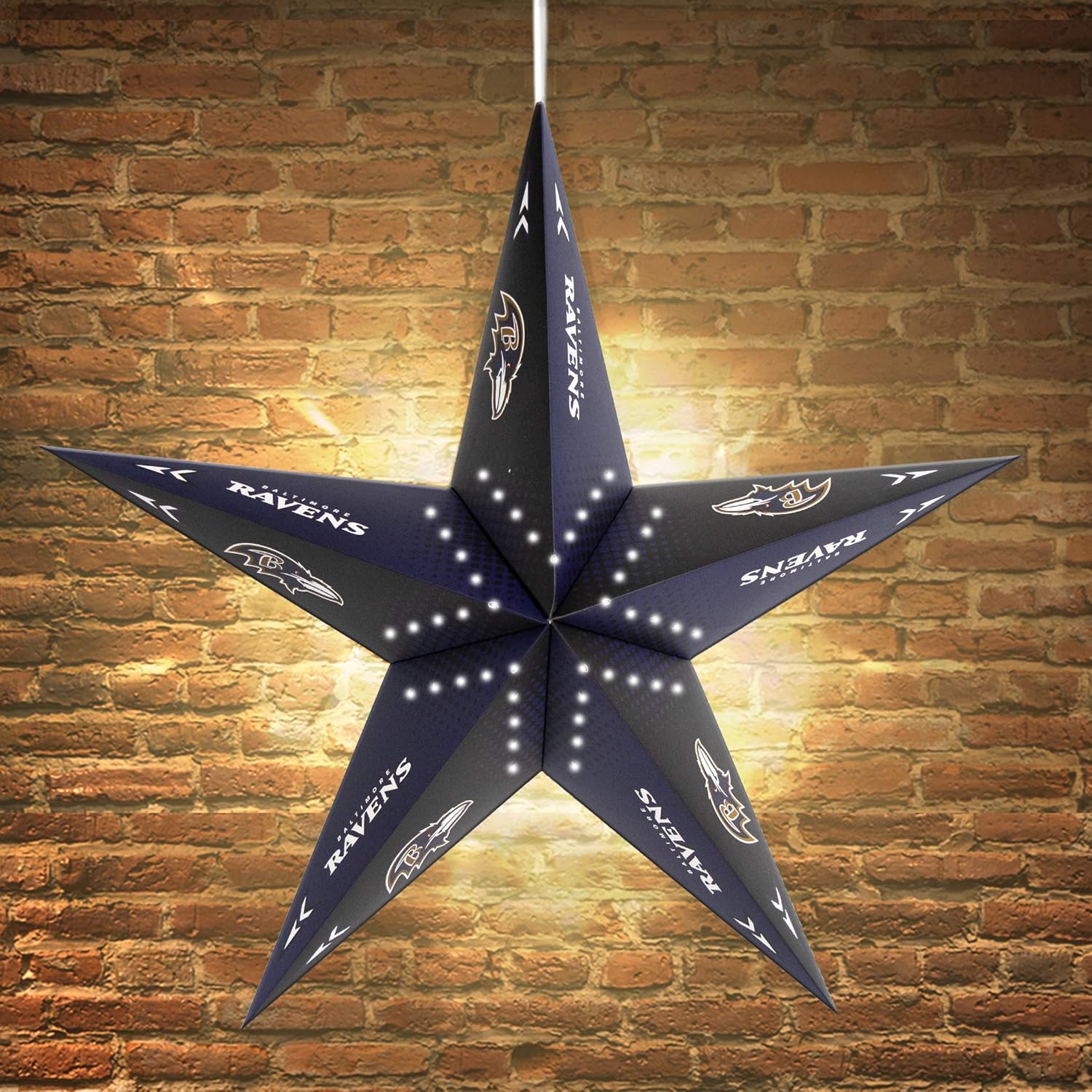 Littlearth Unisex-Adult NFL Baltimore Ravens Star Lantern, Team Color, One Size