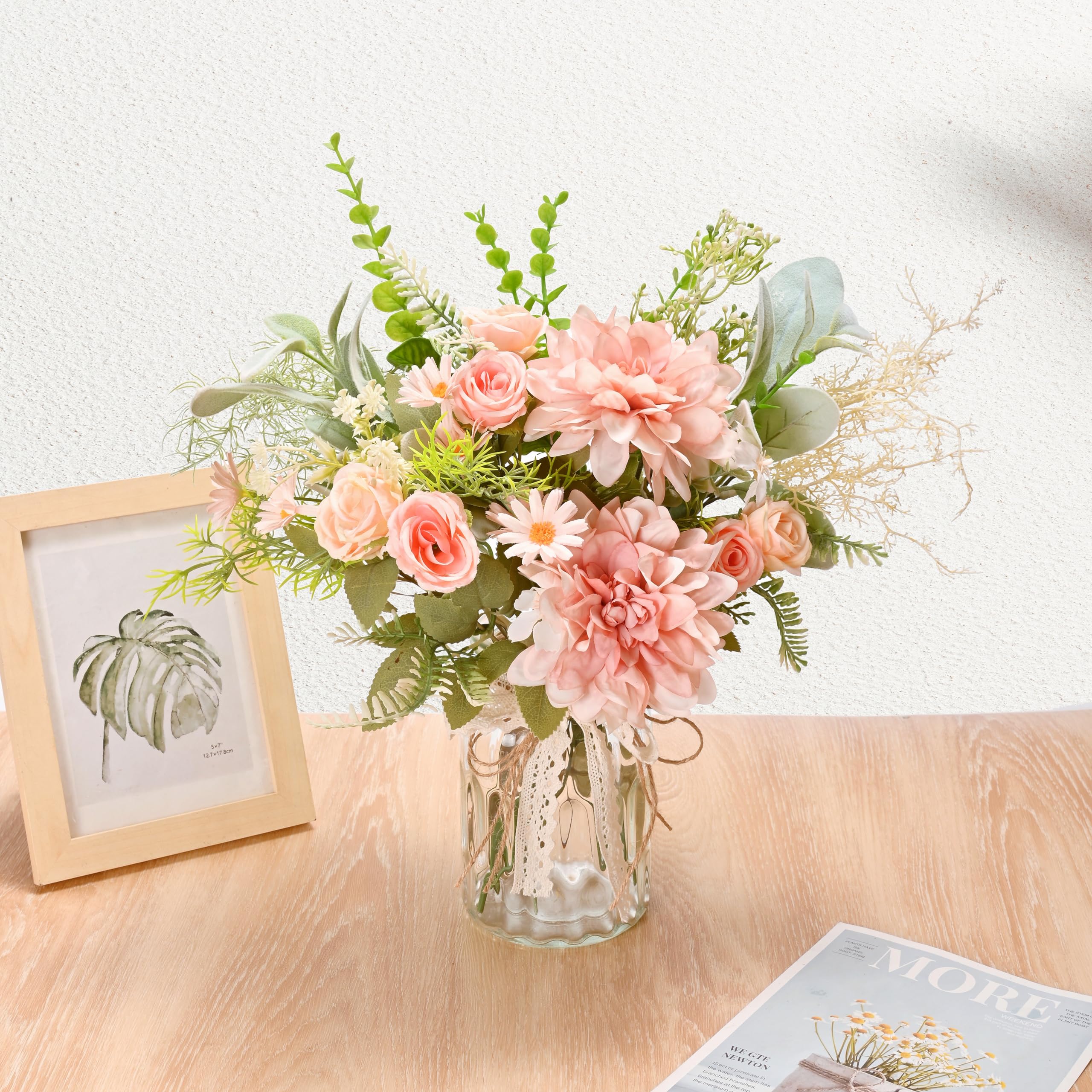 Yorkmills Artificial Rose Flowers in Vase - Image 2