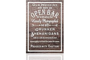 Jetec Open Bar Wedding Sign