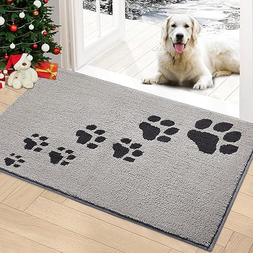 Timo Tapete para puerta de interior, tapete para puerta delantera, 32 x 40 pulgadas, parte trasera de goma antideslizante, absorbente y resistente a