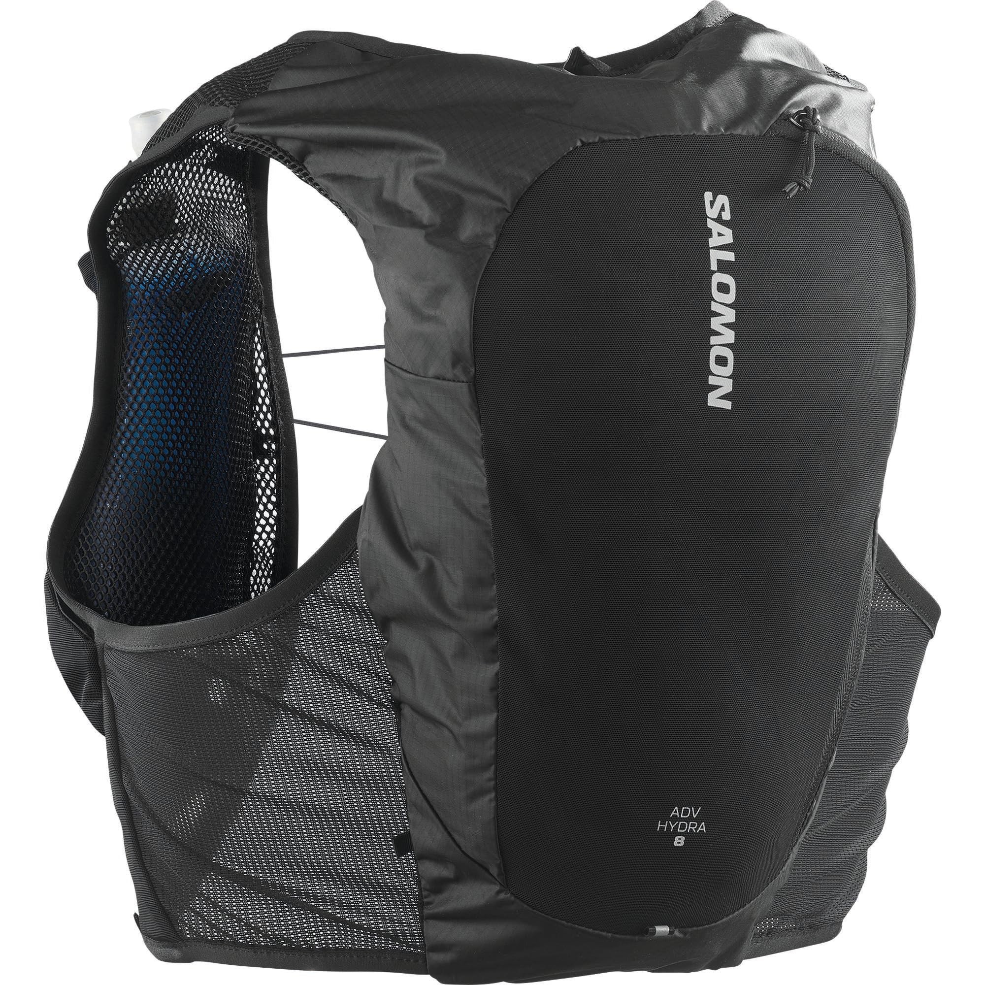 Salomon ADV Hydra Vest 8, Lauf-Trinkweste mit komfortabler Stabilität, schnell zugänglichen Softflasks, großer Tasche für Gels, vereinfachte Aufbewahrung für Training und Rennen