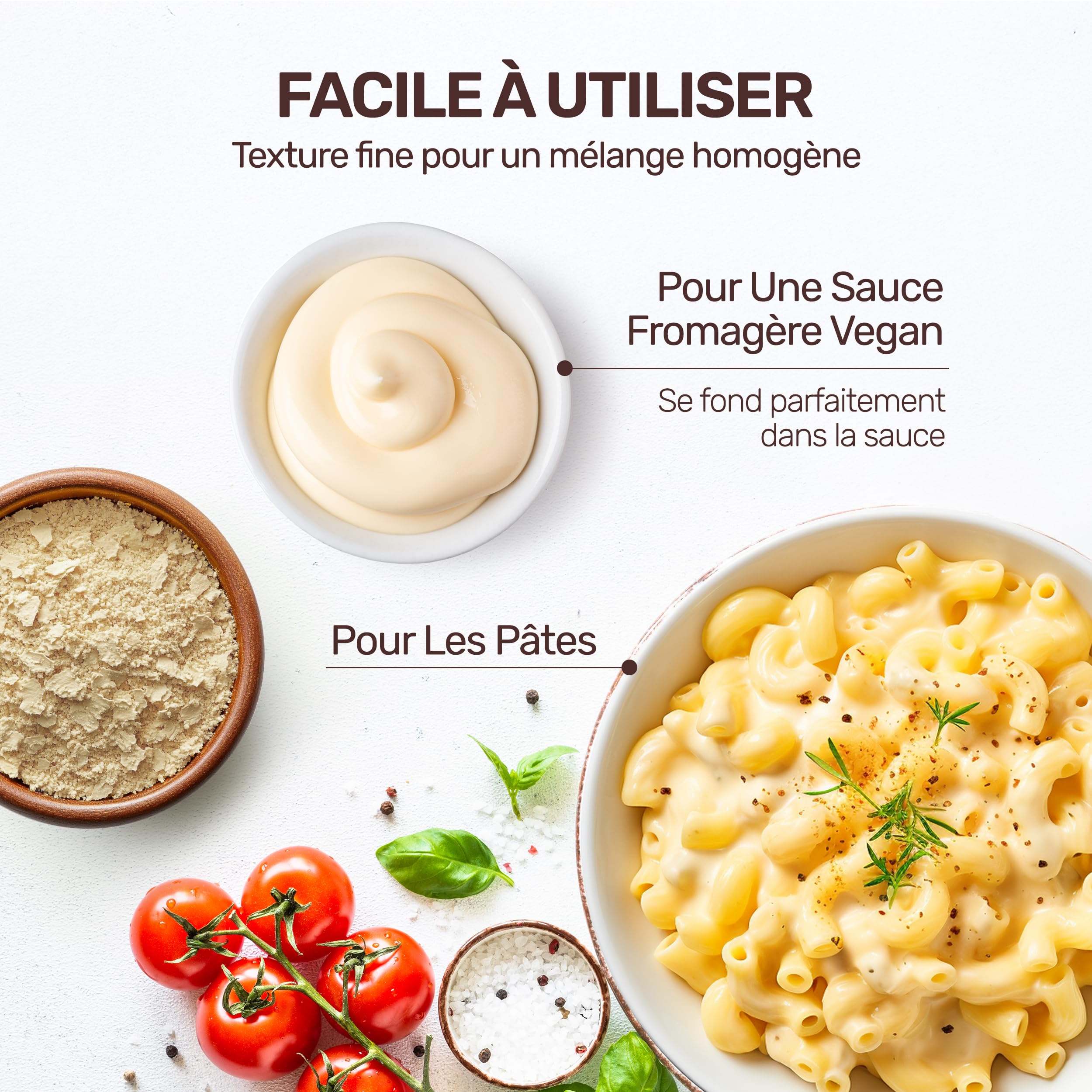 EASY YUMMY – Flocons Nooch (300 g), levure nutritionnelle non enrichie 100% végétalienne, sans additifs