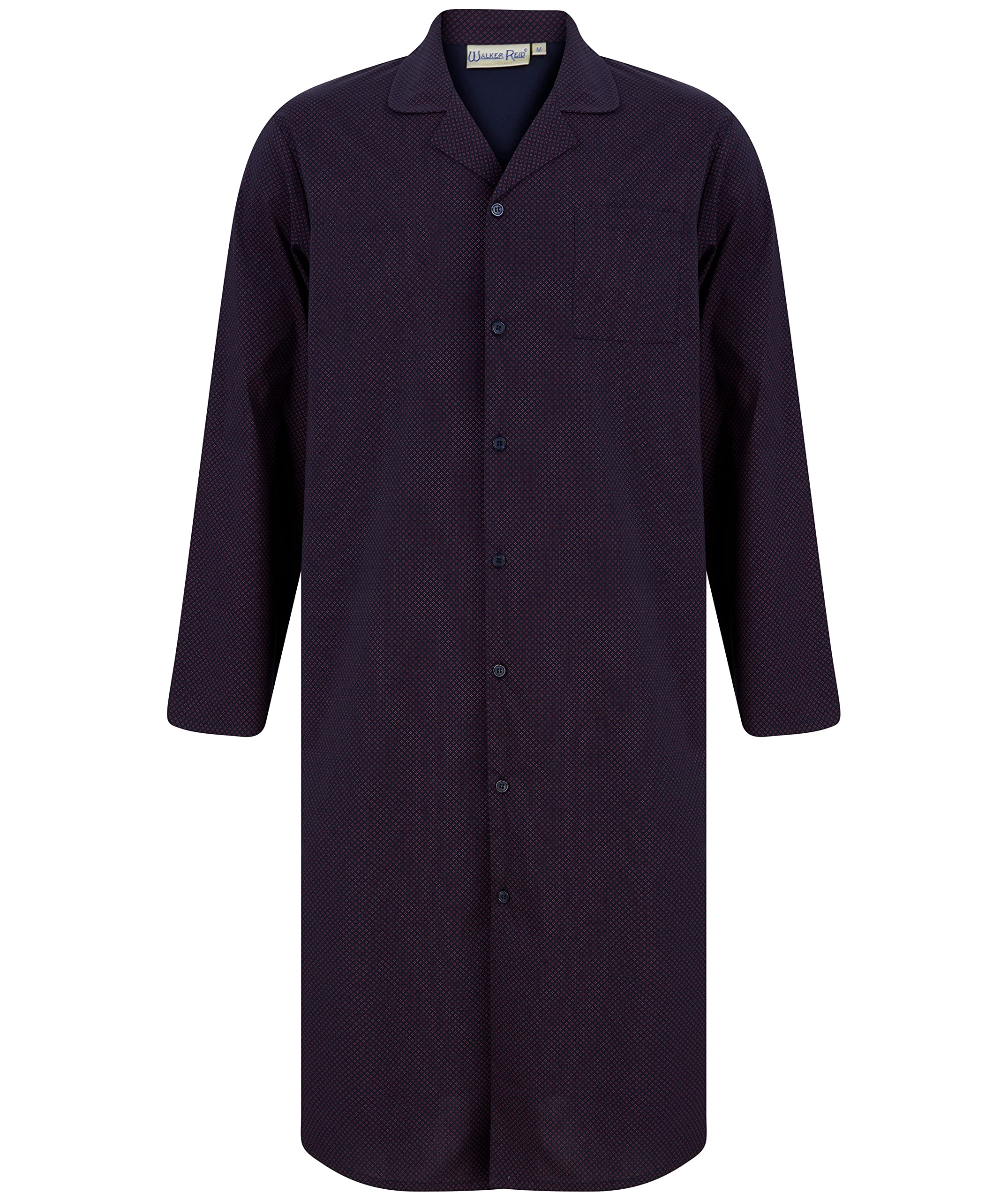 Slenderella Walker Reid WR88831 Men's Navy Cotton Nightshirt Large