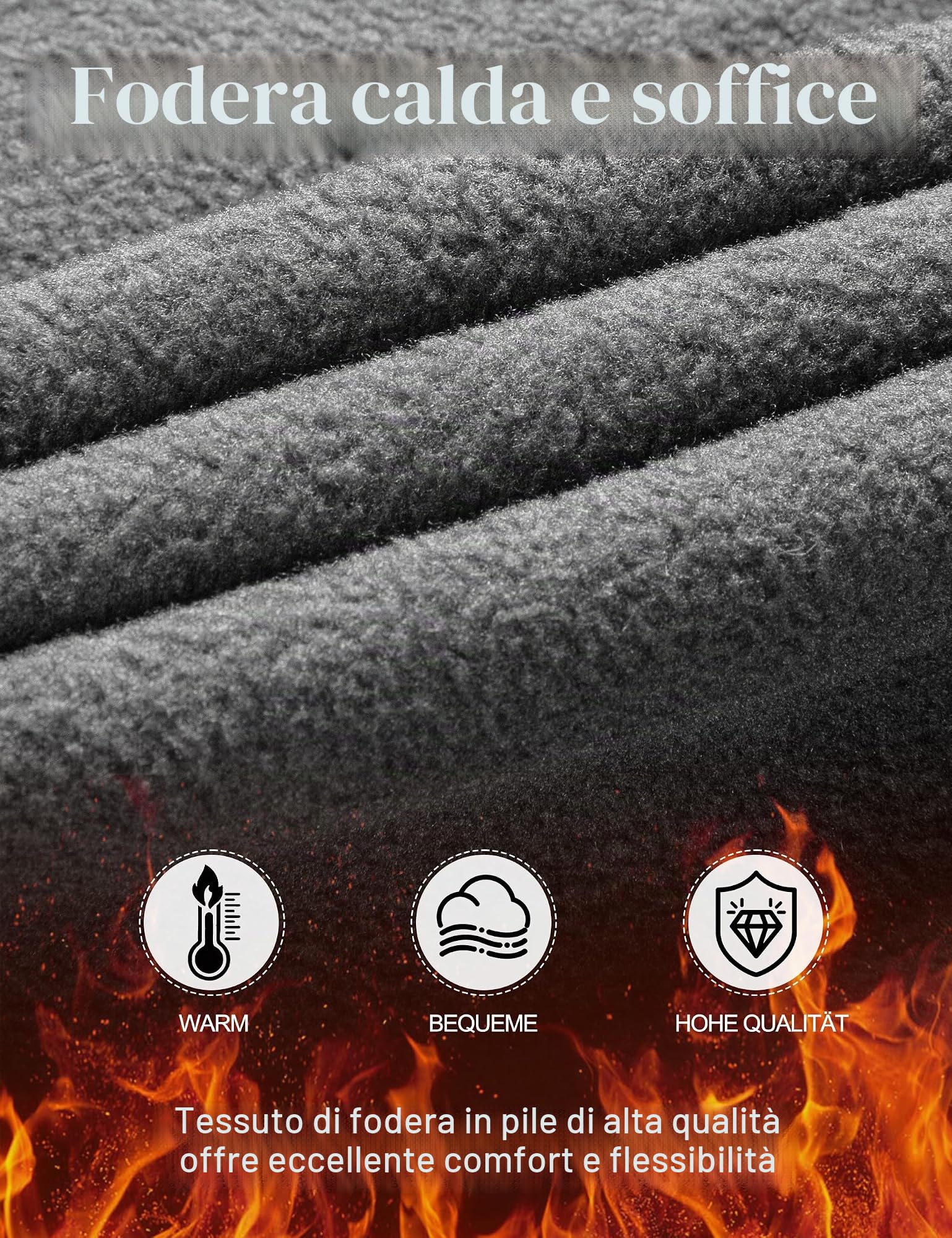 Free Soldier Waterproof Walking Trousers for Men Thermal Fleece Lined Softshell Overtrousers Hiking Trousers Winter Outdoor Tactical Hunting Pants