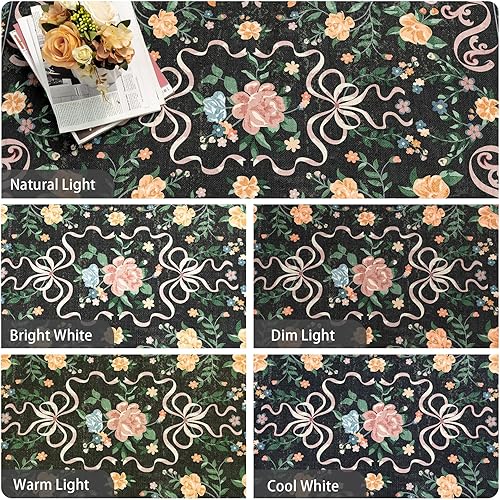 Vista 21 de Alfombras pequeñas de 2 x 3 pulgadas para entrada, alfombra bohemia verde para baño, pasillo, alfombra de cocina vintage, antideslizante, lavable