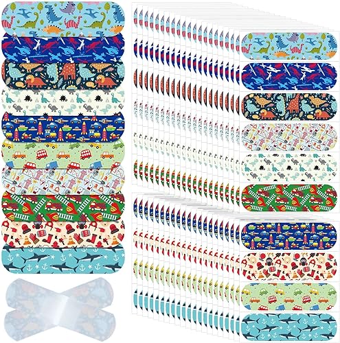 Vista 19 de Patelai 300 vendajes para niños, 10 estilos, adhesivos para niños, flexibles, coloridos, lindos vendajes de dibujos animados, impermeables