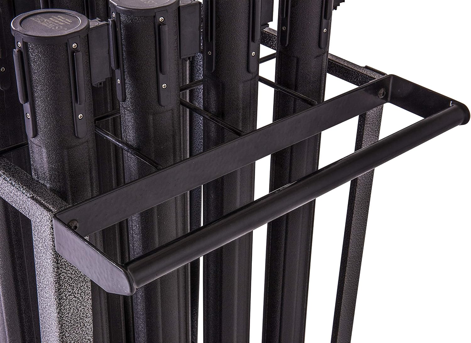 US Weight Statesman Stanchion Cart Kit – 12 Black Sentry Plus Stanchions with Cart