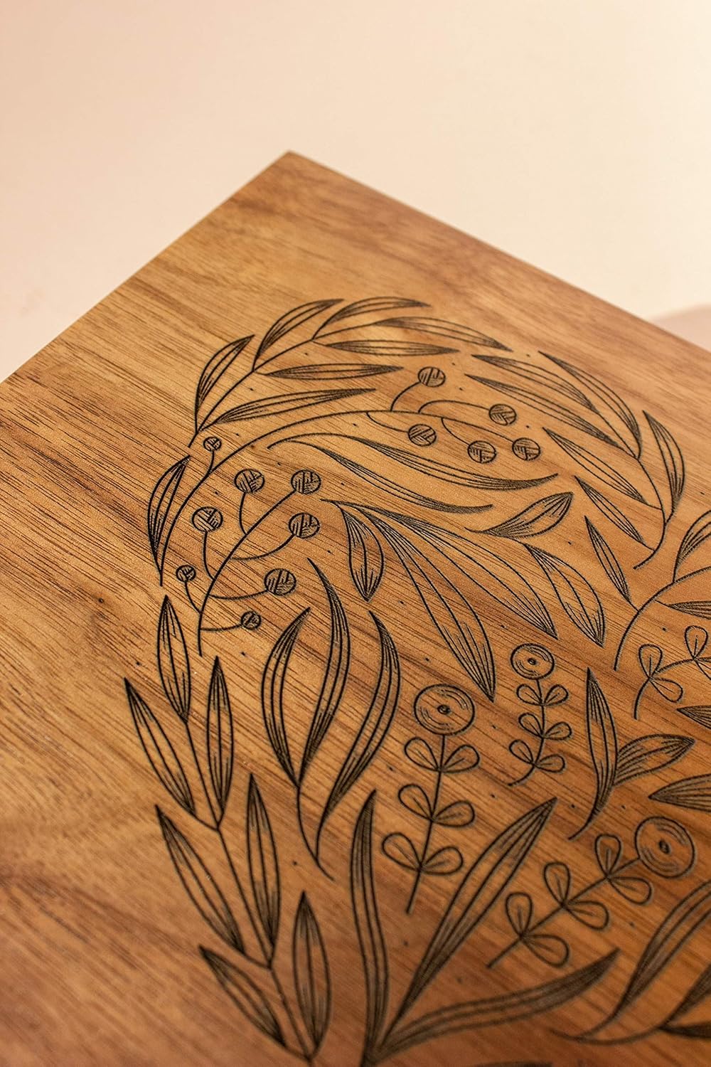 Floral Heart Wooden Memory Box for Wedding Anniversary [Personalized Custom Keepsake Box for New Baby, Mother's Day Gift for Mom, Made in the USA]