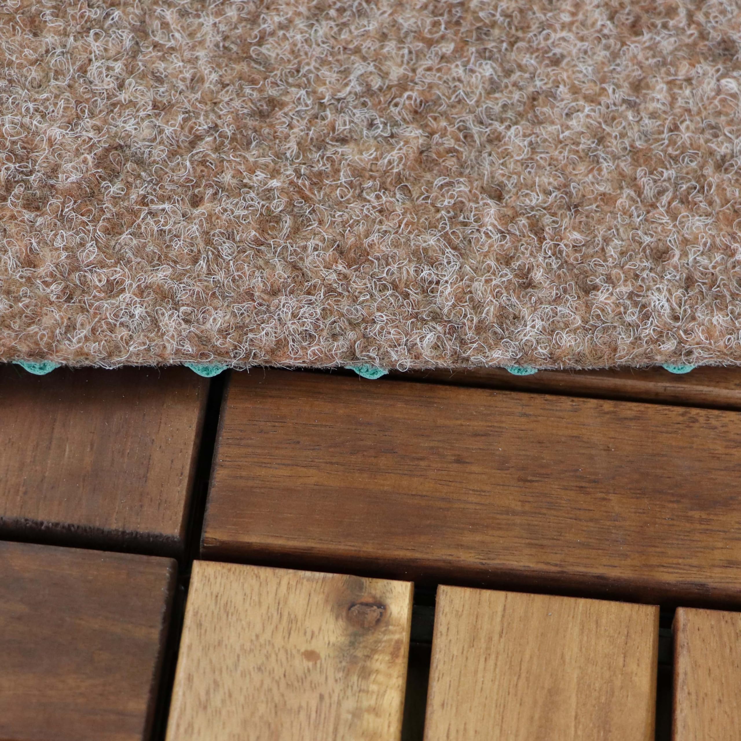 Primaflor Tapis de Gazon Green 400x100 cm Beige Gazon Artificiel extérieur 8 mm Doux & perméable, résistant UV/intempéries, Surface Plane, Dos à Picots – pour Balcon/terrasse