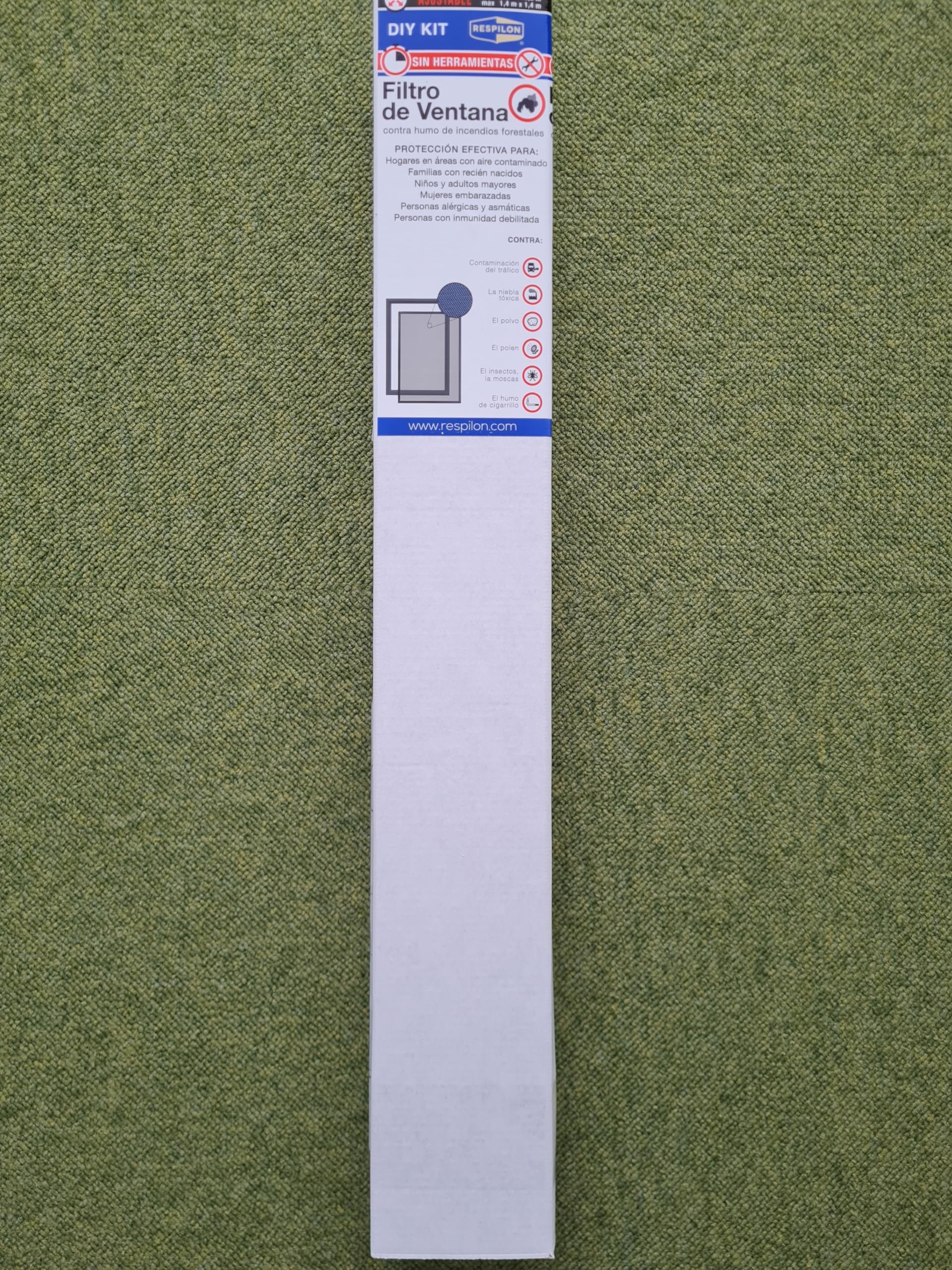 RESPILON Window Filter – Custom Window Screen Replacement Kit, Adjustable Screen Frame, and Nanofiber Mesh