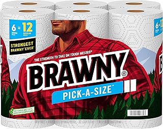Brawny® Pick-A-Size® Paper Towels, 6 Double Rolls