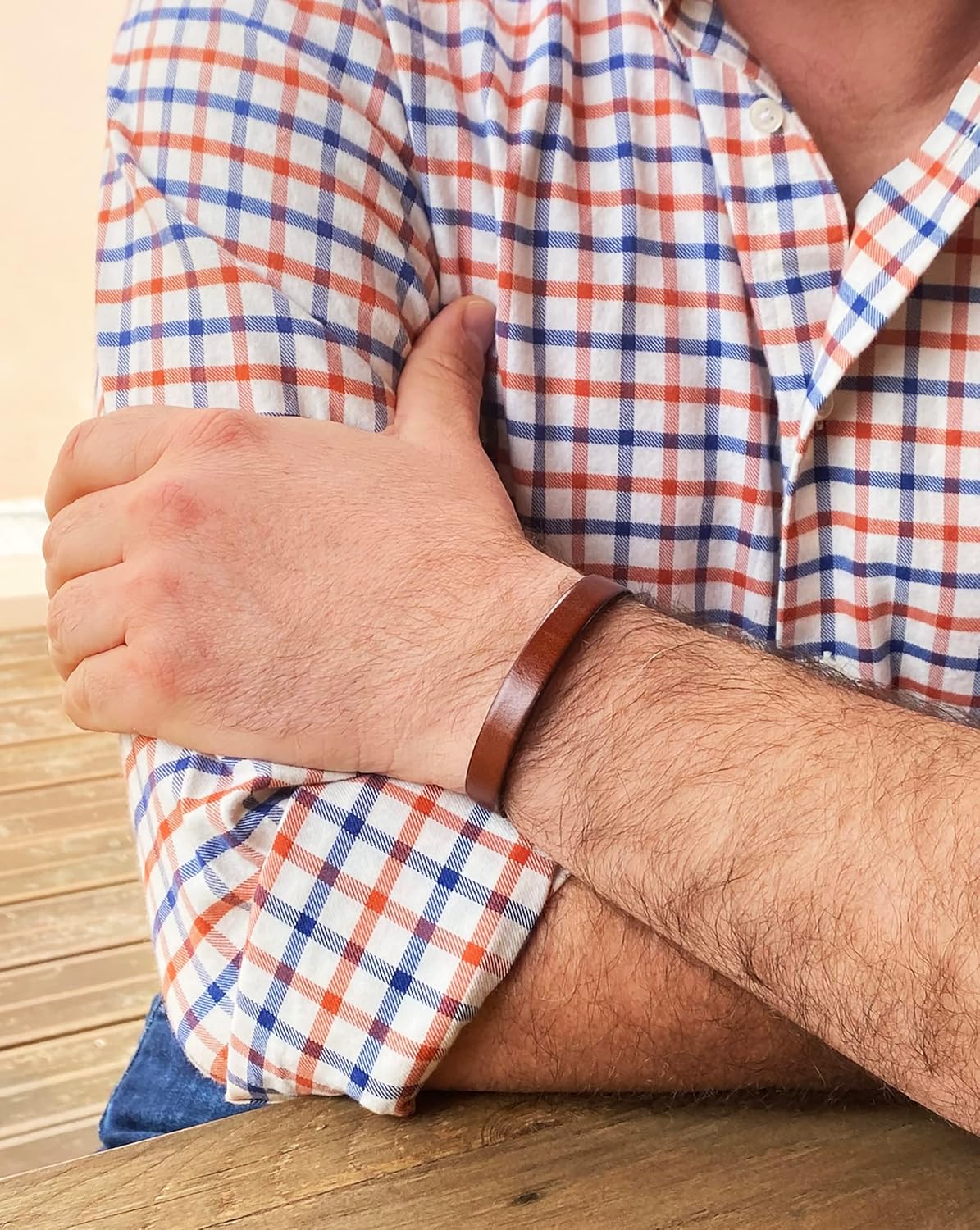 Leather Bracelets for Men Engraved Hidden Message Sentimental Gifts for Him Unique Anniversary Present for Boyfriend Husband