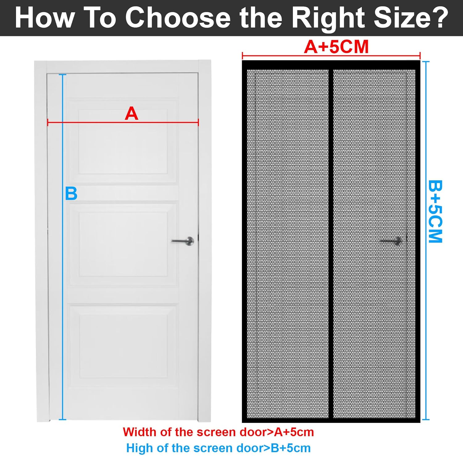 マグネット式フライ昆虫スクリーンドア 107 x 300cm ドリル不要で設置