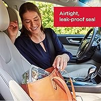 Vista 4 de Rubbermaid Brilliance - Juego de 3 recipientes de almacenamiento de alimentos sin BPA con tapas, bandejas extraíbles, herméticos, a prueba de fugas