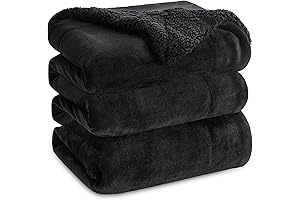BEDSURE Soft Fuzzy Faux Fur Sherpa Fleece Throw Blanket - King Size